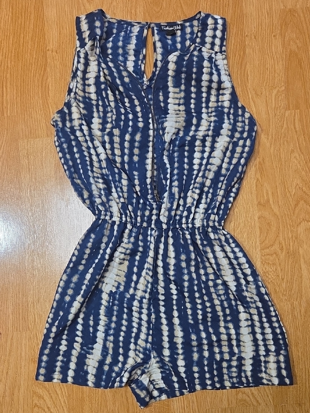 Navy Tie-Dye One-Piece Romper